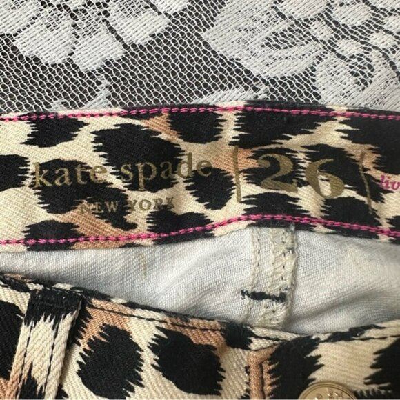 Kate Spade Broome Street Leopard Print Jeans Sz 26 - Picture 10 of 16